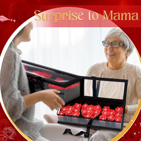 2 Set Mothers Day Flower Gift Box Empty ''I Love You'' ''MOM'' Letter Shaped Fillable Box 17.52"x6.1"x3.82" with 50 Roses, 50 Bouquet Pins and 2 Greeting Cards for Floral Arrangements(Pink) in Saudi Arabia