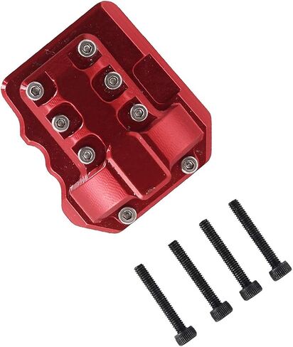 RZXYL 1PC CNC Diff Diff Cover الأمامي والخلفي Universal لـ Traxxas Trx-4 Trx4 1/10 RC Crawler Car (Red) in Saudi Arabia
