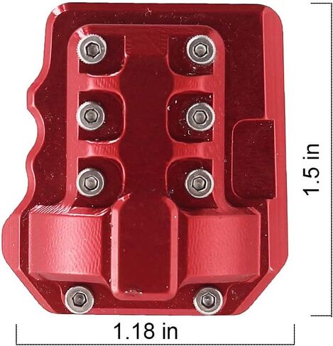 RZXYL 1PC CNC Diff Diff Cover الأمامي والخلفي Universal لـ Traxxas Trx-4 Trx4 1/10 RC Crawler Car (Red) in Saudi Arabia