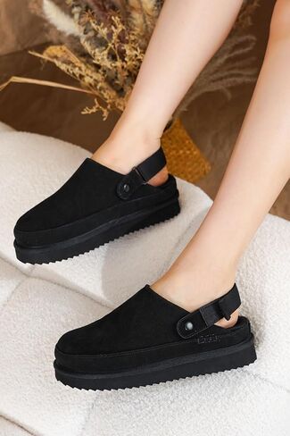 Project Cloud Genuine Suede Clogs for Women - Memory Foam Platform Clogs Womens Shoes - Nonslip Slides for Women w/Straps Lightweight Womens Clogs & Mules for Women 2025 (Goldstar, TAUP, 7.5) in Saudi Arabia