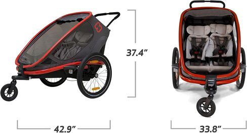 Hamax Outback اثنين من مقعد متلألئ مقطورة دراجة للرياضات متعددة الرياضات + عربة (عجلة الركض المباعة بشكل منفصل) in Kuwait