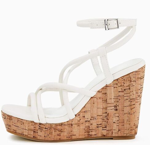 Coutgo Women Platform Wedge Sandals Cork Slingback Wedges Espadrilles Heels Summer Shoes in Saudi Arabia