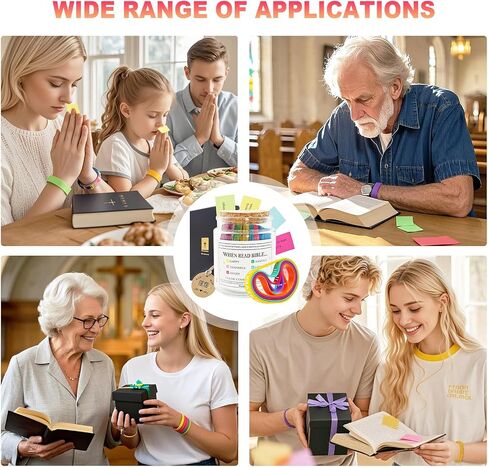 Bible Study Jars with 5 Religious Bracelets for Teens, Student-Christian Learning Activity Kit for Sunday School,Student Prizes, Birthday, Graduation Gifts (Regular Edition) in Saudi Arabia