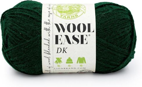 Lion Brand Wool-Ease DK Yarn, Yarn for Knitting, Crocheting, and Crafts, Forest Green, 1 Pack in Kuwait