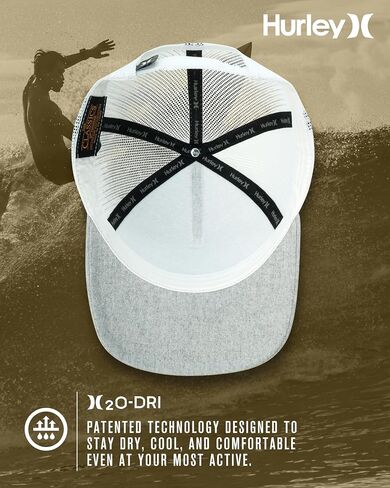 Hurley Men's Baseball Cap - Icon Slash Curved Brim Trucker Hat in Kuwait