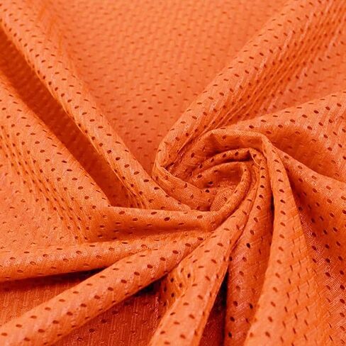 Stylish FABRIC 60" Wide Football Mesh Knit Fabric by The Yard-100% Polyester, 150 GSM, Breathable, Anti-Wrinkle, No Stretch – for Sportswear, Apparel & DIY Projects, Hot Pink 1 Yard in Kuwait