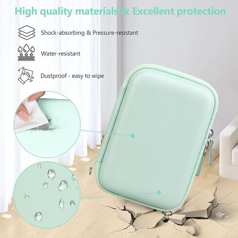 Sticker Printer Case Compatible with Memoking T02/for iDPRT/for Phomemo/for Anycash/for Ponek/for cabaro Mini Sticker Printer, Print Pods Mini Printer Storage Bag for Accessories, Black in Kuwait