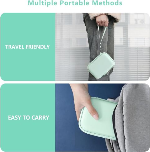 Sticker Printer Case Compatible with Memoking T02/for iDPRT/for Phomemo/for Anycash/for Ponek/for cabaro Mini Sticker Printer, Print Pods Mini Printer Storage Bag for Accessories, Black in Kuwait