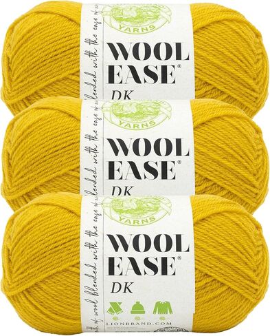Lion Brand Wool-Ease DK Yarn, Yarn for Knitting, Crocheting, and Crafts, Forest Green, 1 Pack in Kuwait
