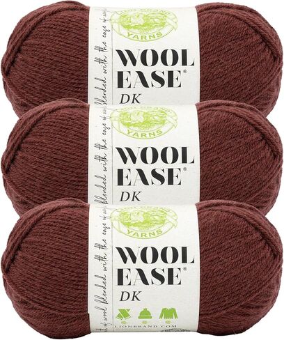 Lion Brand Wool-Ease DK Yarn, Yarn for Knitting, Crocheting, and Crafts, Forest Green, 1 Pack in Kuwait