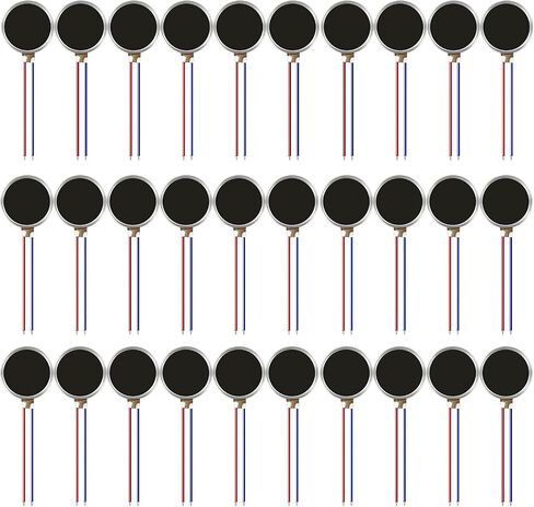 30PCS 10mmx2.7mm Mini Vibration Motors DC 3V 11000rpm Flat Coin Button-Type Micro DC Vibrating Motor for Mobile Cell Phone Pager Tablet Household Appliances in Kuwait