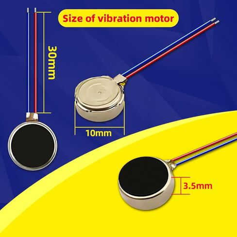 30PCS 10mmx2.7mm Mini Vibration Motors DC 3V 11000rpm Flat Coin Button-Type Micro DC Vibrating Motor for Mobile Cell Phone Pager Tablet Household Appliances in Kuwait