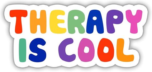 Set 3Pcs Therapy is Cool Stickers, Therapist Sticker, Mental Health Stickers, Psychology Stickers, Water Assitant Die-Cut Vinyl 3 Inches Funny Decals for Laptop, Phone, Water Bottles, Kindle Stickers in Saudi Arabia