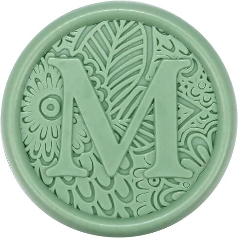 yoption 50 pcs lets botanical leax seal ملصقات ، Sage Green Green Orial Alphabet S anhelope sealing ملصقات لعيد ميلاد حفل الزفاف (S) in Kuwait