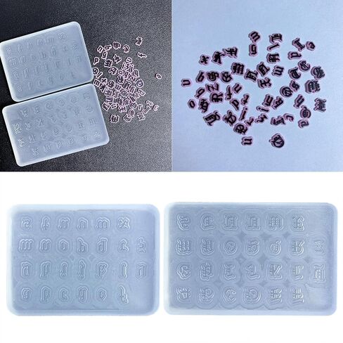 Gothic Resin Silicone Mold English Letter Pendant Resin Mold Goth Jewelry Making Letter Keychain Epoxy Craft in Saudi Arabia
