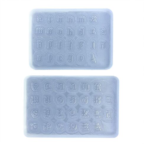 Gothic Resin Silicone Mold English Letter Pendant Resin Mold Goth Jewelry Making Letter Keychain Epoxy Craft in Saudi Arabia