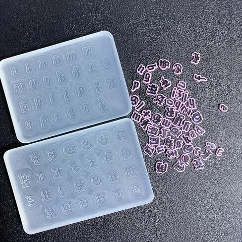 Gothic Resin Silicone Mold English Letter Pendant Resin Mold Goth Jewelry Making Letter Keychain Epoxy Craft in Saudi Arabia