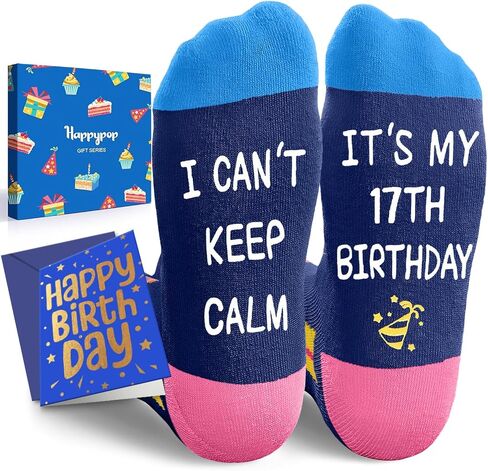 HAPPYPOP 14th Birthday Gifts Ideas - Socks for 14 Year Old Teenage Girls Boys, 14th Birthday Gifts Presents for Teens Age 14 in Saudi Arabia