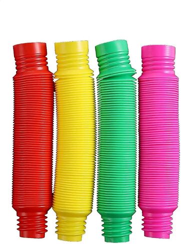 Pop Tubes Sensory Toys for Kids and Adults, Multi-Color Pop Tubes Sensory Toys, Fidget Toys (StyleE-Max-4ps) in Saudi Arabia