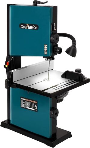 3Amp 9 Inch Benchtop Band Saw, 2-Speed（1700/2500FPM）with 360° Work Light, Miter Gauge & Rip fence, Steel Base, Band Saws for Woodworking in Saudi Arabia