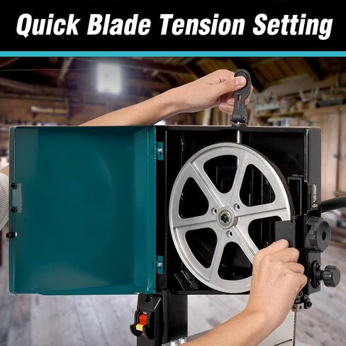 3Amp 9 Inch Benchtop Band Saw, 2-Speed（1700/2500FPM）with 360° Work Light, Miter Gauge & Rip fence, Steel Base, Band Saws for Woodworking in Saudi Arabia