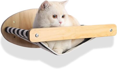 Cat Scratching Staircase, Wooden Climbing Platform for Cats, Stairway Design Climbing Shelf Wall Mounted, Four Step Kitty Stairway with Jute Sisial Cats Jumping Platform (Flat-Ladder) in Kuwait