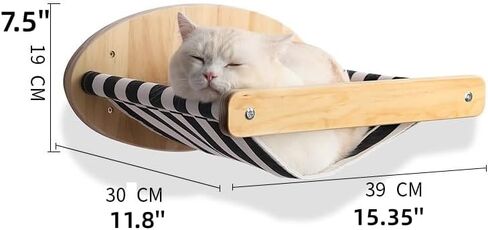 Cat Scratching Staircase, Wooden Climbing Platform for Cats, Stairway Design Climbing Shelf Wall Mounted, Four Step Kitty Stairway with Jute Sisial Cats Jumping Platform (Flat-Ladder) in Kuwait