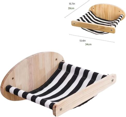 Cat Scratching Staircase, Wooden Climbing Platform for Cats, Stairway Design Climbing Shelf Wall Mounted, Four Step Kitty Stairway with Jute Sisial Cats Jumping Platform (Flat-Ladder) in Kuwait