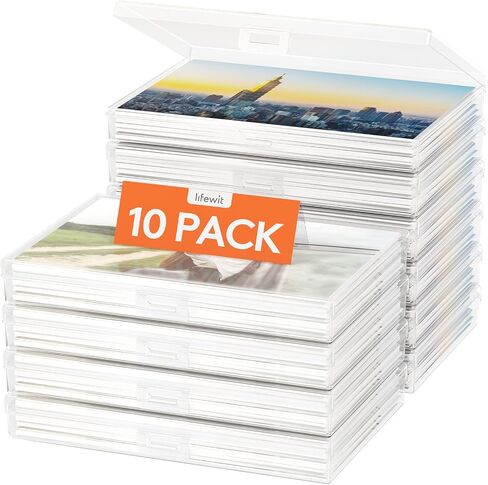 Lifewit 6 Pcs Photo Storage Box 4x 6 Photo Case, Clear Photo Boxes Storage, Seed Organizer Craft Storage Box for Cards Pictures Stamps Office Supplies in Kuwait