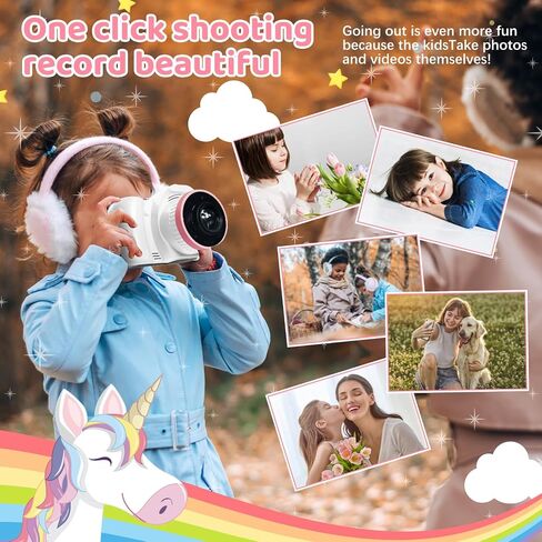 Kids Camera with Projector, Big Screen 1080P Video Recording Camera with Tripod and 32GB SD Card, Christmas Birthday Gifts Portable Toy for 5 Girls and Boys (Blue) in Saudi Arabia