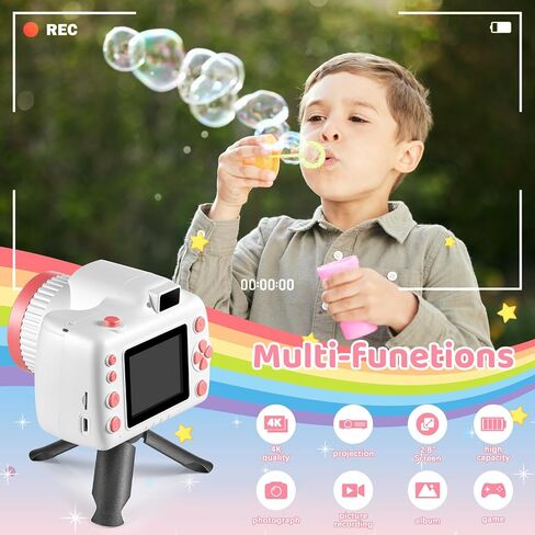 Kids Camera with Projector, Big Screen 1080P Video Recording Camera with Tripod and 32GB SD Card, Christmas Birthday Gifts Portable Toy for 5 Girls and Boys (Blue) in Saudi Arabia