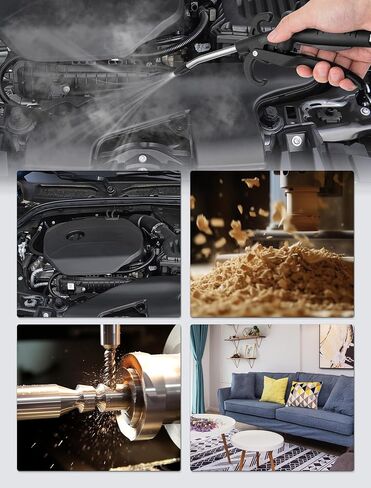 High Flow Air Blow Gun with Rubber Guard, Air Nozzle Blower Gun Angle Bent Jet Nozzle & 1/4" Standard Quick Plug, Air Gun for Air Compressor Accessories Pneumatic for Dust Removal Cleaning Tool in Saudi Arabia
