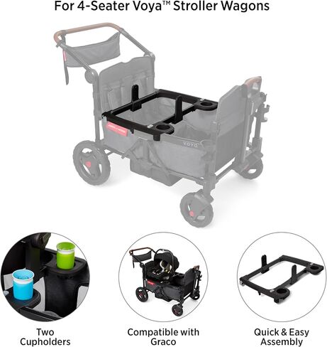 Radio Flyer Voya Stroller Wagon Accessory, Car Seat Adapter (Nuna, Cybex, Britax), Stroller Wagon Car Seat Adapter (Nuna, Cybex, Britax) for 2 Seater Low Sides Stroller Wagon in Kuwait