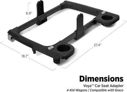 Radio Flyer Voya Stroller Wagon Accessory, Car Seat Adapter (Nuna, Cybex, Britax), Stroller Wagon Car Seat Adapter (Nuna, Cybex, Britax) for 2 Seater Low Sides Stroller Wagon in Kuwait