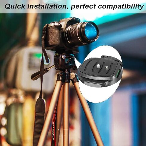 2 Pcs 42mm Tripod Quick Release Plate Camera Mounting Adapter Parts Replacement, QR Plate Replacement for Ambico V-0554 Promaster 6100 6160 Vivitar V3000 Hakuba S-4500 Velbon Sherpa Tripod Mount 1 5/8 in Saudi Arabia