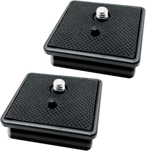 2 Pcs 42mm Tripod Quick Release Plate Camera Mounting Adapter Parts Replacement, QR Plate Replacement for Ambico V-0554 Promaster 6100 6160 Vivitar V3000 Hakuba S-4500 Velbon Sherpa Tripod Mount 1 5/8 in Saudi Arabia