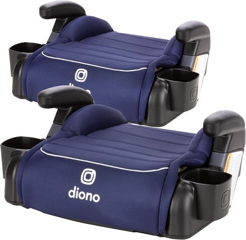 Diono Connect3 R Backless Booster Pack of 2, Slim Fit 3-Across in Many Mid-Sized Sedans and SUVs, for Children from 40-120 lbs., Lightweight with Cupholder, Blue Razz Ice in Saudi Arabia