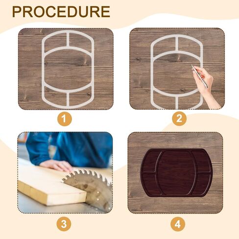 3 Pocket Tray Router Templates, Acrylic Router Tray Templates for Woodworking, DIY Router Inlay Template for Painting Supplies and Craft Projects Tracing Guide Tools in Kuwait