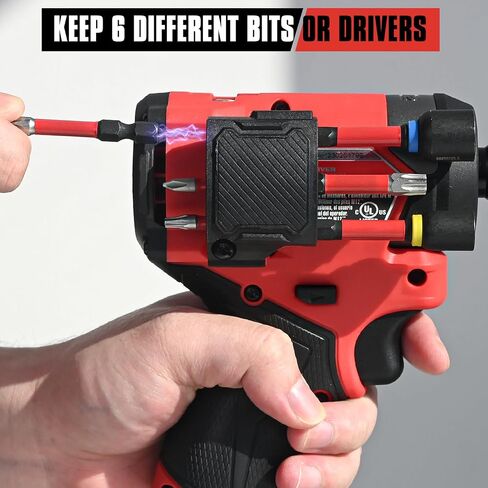 Bit Holder for Milwaukee M12 Impact Driver, Magnetic Tool Holder with Two Screws, Bits Holster ‎Only for M12 GEN3 in Saudi Arabia