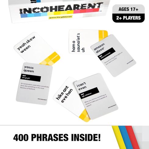 Incohearent Adult Party Game Edition 2 ، لعبة بطاقة الحفلات حيث تتنافس على تخمين The Gibberish ، منذ 17 عامًا in Kuwait