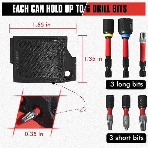 Bit Holder for Milwaukee M12 Impact Driver, Magnetic Tool Holder with Two Screws, Bits Holster ‎Only for M12 GEN3 in Saudi Arabia
