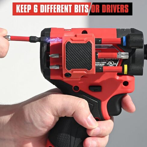 Bit Holder for Milwaukee M12 Impact Driver, Magnetic Tool Holder with Two Screws, Bits Holster ‎Only for M12 GEN3 in Saudi Arabia