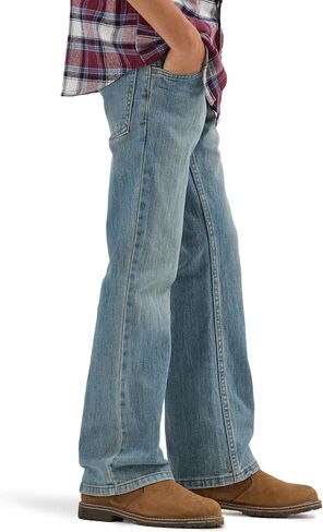 Wrangler Authentics Boys' Boot Cut Jean (Waldon), Fresh Indigo in Saudi Arabia