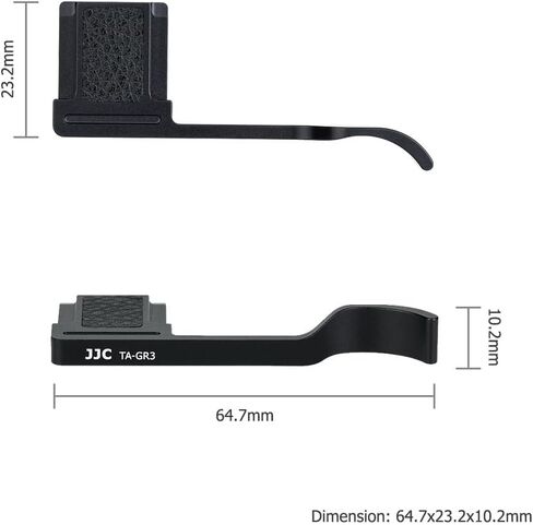 JJC Metal Thumb Grip & Soft Shutter Button for Fuji Fujifilm X-T30 III X-T30 II XT30 III XT30 X-T20 X-T10 Mirrorless Cameras, Hot Shoe Cover Protector Thumb Rest for Stable Safe Hand Hold, Black Color in Kuwait