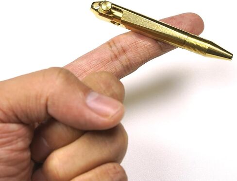 Mini Brass Bolt Action Pen with Keychain, Handmade EDC Pocket Pen, 76 mm with 2 Replacement Refills & Gift Box (Bronze) in Kuwait