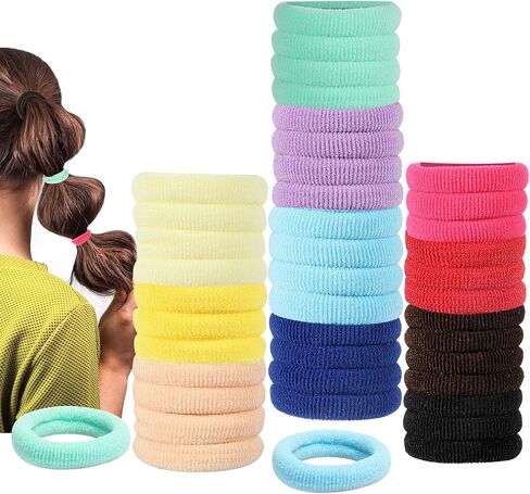 150 Pack Hair Ties for Little Girls, Soft Baby Hair Ties No Damage Seamless Hair Bands Small Elastic Ponytail Holders Hair Accessories for Toddlers Girls in Kuwait