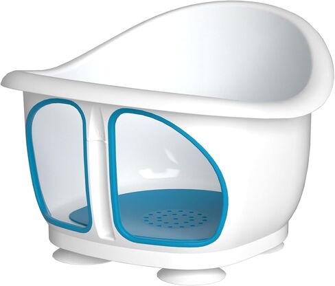 مقعد حمام الطفل مع أكواب الشفط للجلوس للأطفال من 6 إلى 18 شهرًا ، وتصميم حوض الاستحمام ، والأزرق الملكي in Kuwait