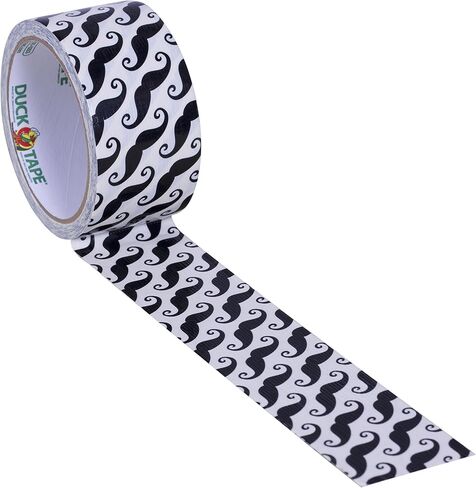 Duck Brand 281026 Printed Duct Tape, Mustaches, 1.88 Inches x 10 Yards, Single Roll in Saudi Arabia