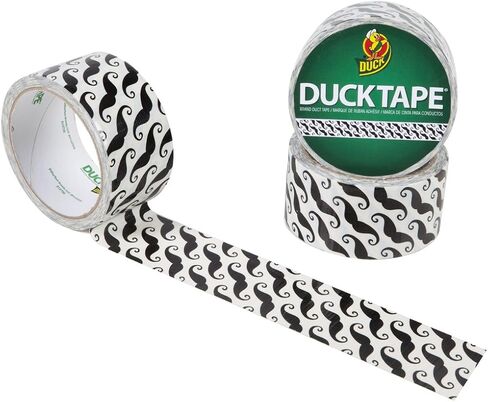 Duck Brand 281026 Printed Duct Tape, Mustaches, 1.88 Inches x 10 Yards, Single Roll in Saudi Arabia