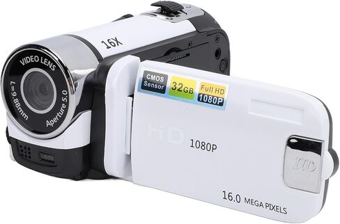 yunir video camera camera camera digital recorder 1080 p مع شاشة ملونة 2.4 بوصة ، 16 ميجابكسل 16x Zoom Anti Camcorder مدمجة في البطارية (أحمر) in Kuwait